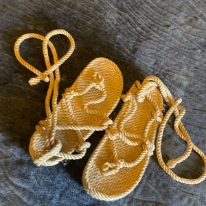 Rope Sandals! Comfy! Washing machine friendly! Minimum wear!